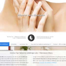 Site internet du docteur Sar médecin esthétique à Lille Villeneuve d'Ascq